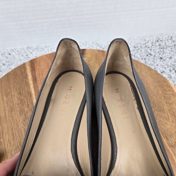 M. Gemi The Stellato Gray Leather Slip On Casual Daily Loafer Flats Women 40 - Picture 9 of 13